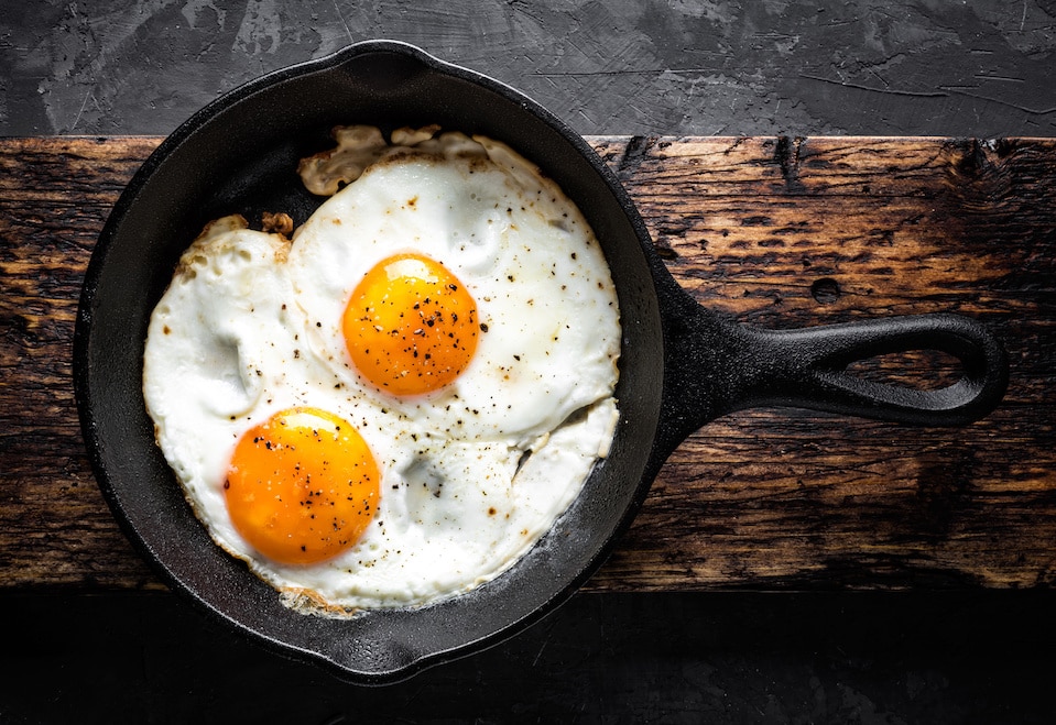 Fried eggs in pan | My Dental Advocate