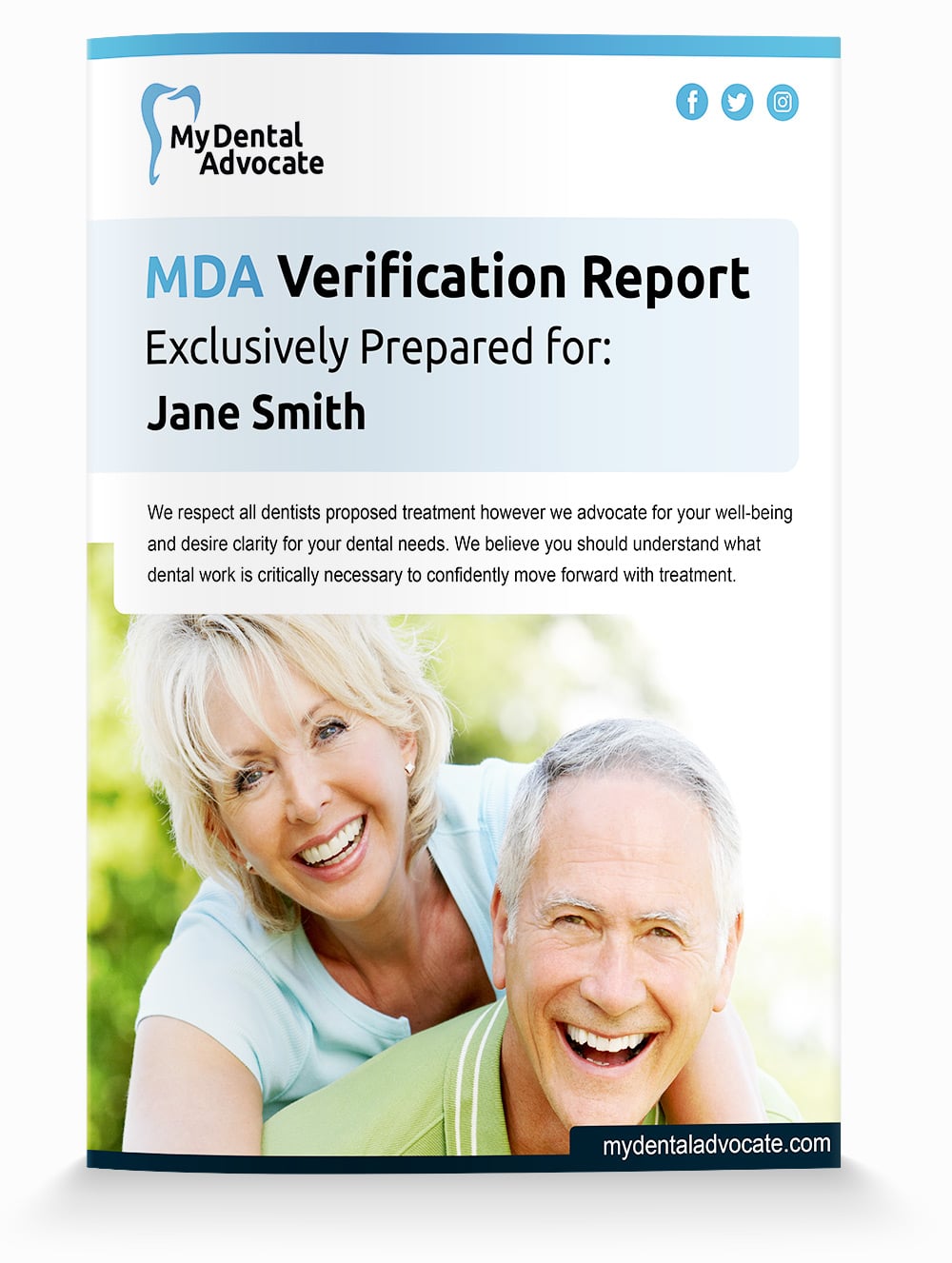 MDA Verification Report Cover Mockup