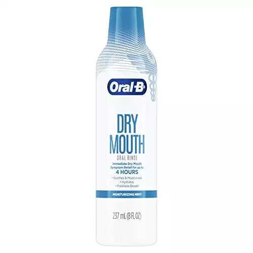 Oral-B Dry Mouth Oral Rinse Mouthwash, Moisturizing Mint, 237 Ml, (8 Fl Ounce), 1 count