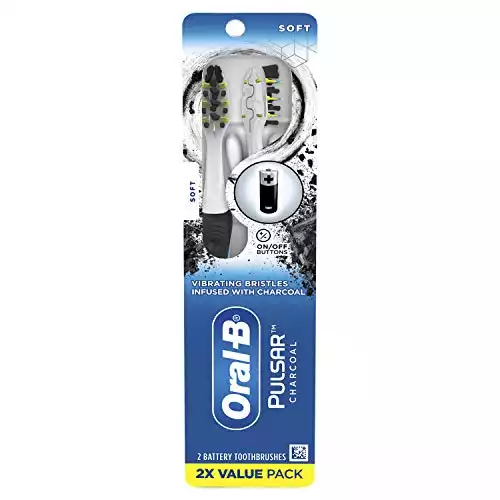 Oral-B Pulsar Battery Powered Toothbrush w/ Charcoal Infused Bristles