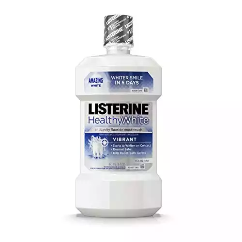 Listerine Healthy White Vibrant Fluoride Mouth Rinse