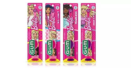 GUM Barbie Kids Power Electric Toothbrush