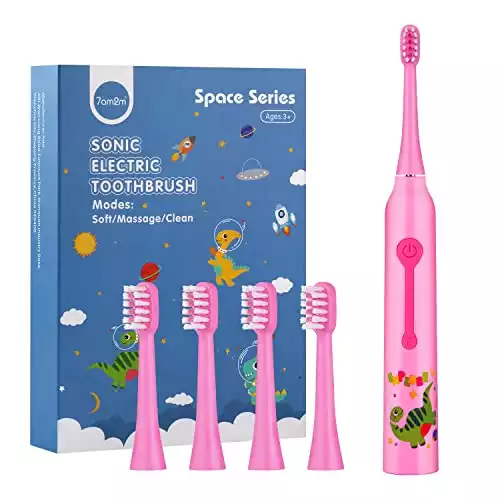 7am2m Kids Sonic Electric Toothbrush (4 Brush Heads)