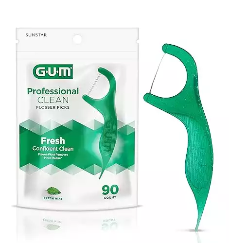 GUM Professional Clean Flossers Extra Strong Flosser Pick